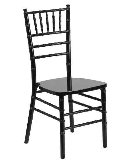 Black Chiavari chair rentals for galas and corporate events in Chicago suburbs