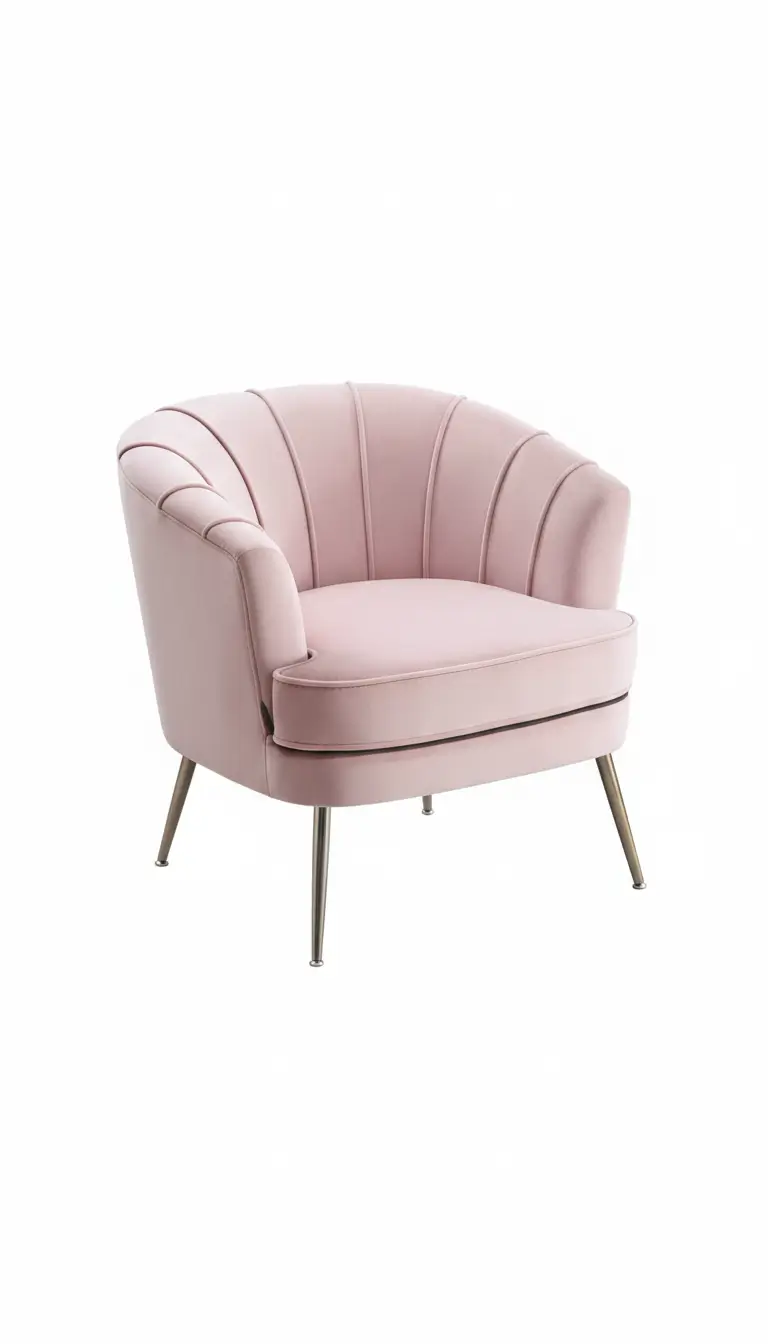 Pink velvet lounge chair rental for quinceañeras and weddings in Chicago suburbs