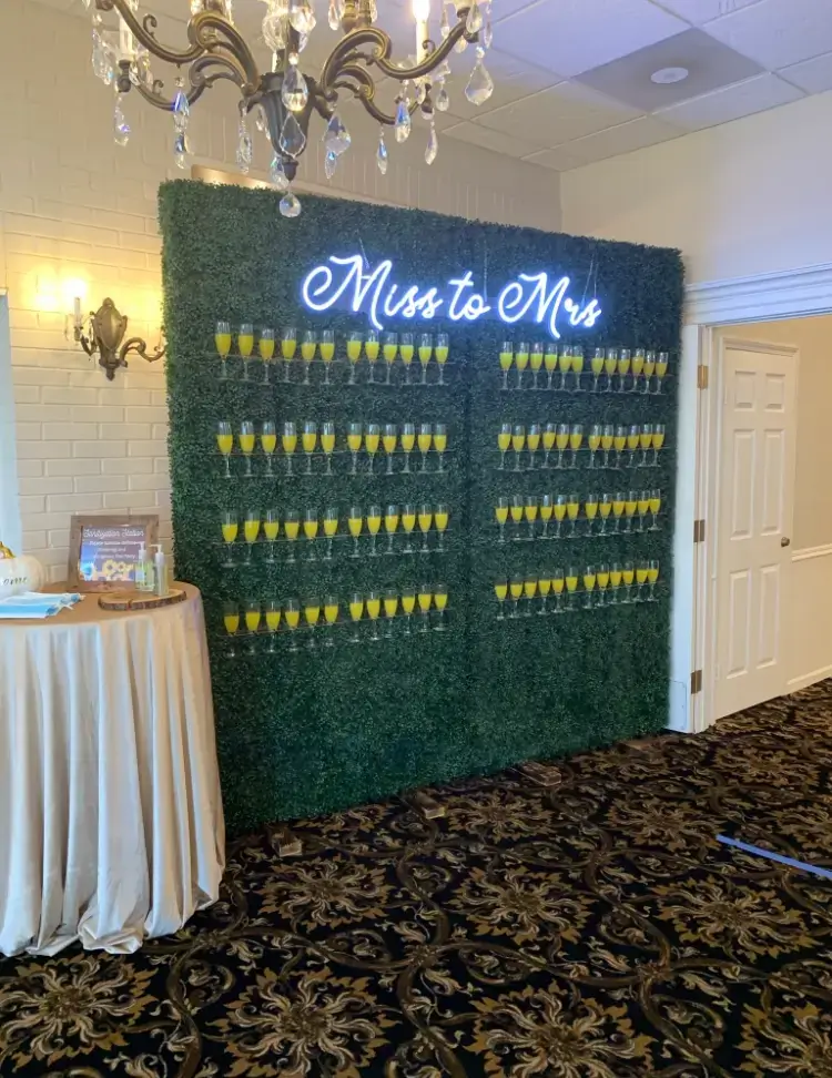 Champagne wall rental for weddings quinceañeras and celebrations Chicagoland IL