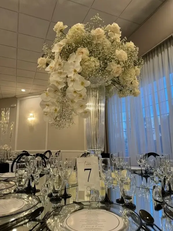 72 inch round mirror top table rental for weddings and events Chicagoland IL