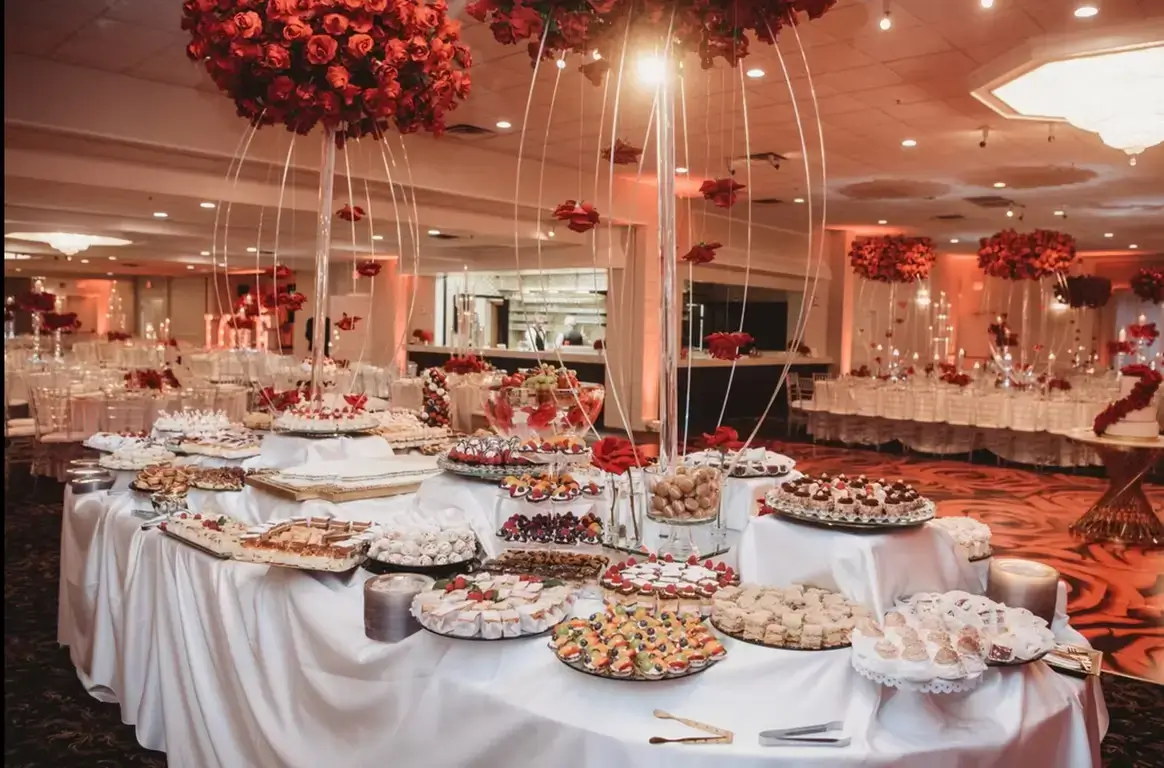 Sweet table dessert rental setup for weddings and celebrations Chicagoland and Northwest Indiana